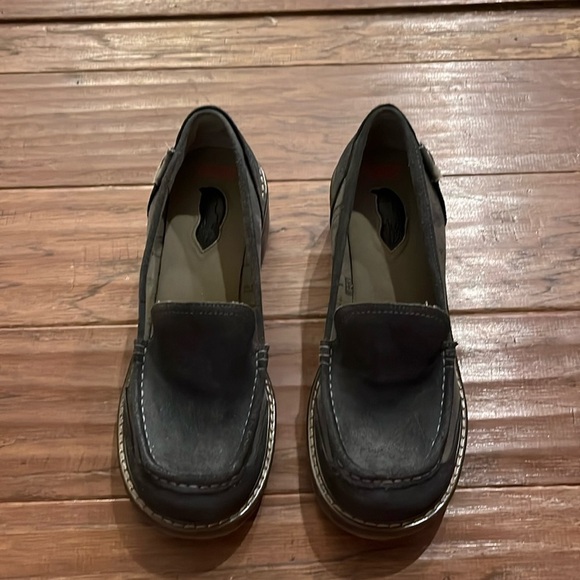 London Underground Chunky Y2K Loafer Women’s Size 9 Gray Suede Canvas Shie - Picture 1 of 8